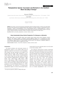 Phytoplankton Species` Succession and Nutrients