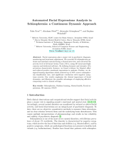 Automated Facial Expressions Analysis in Schizophrenia: a