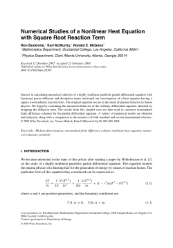 Numerical studies of a nonlinear heat equation with square root