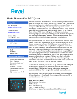 Movie Theater iPad POS System