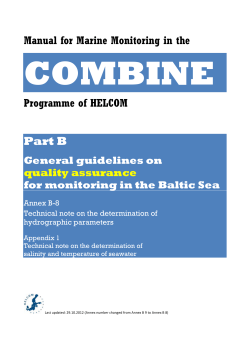 Appendix 1​ Technical note on the determination of salinity and