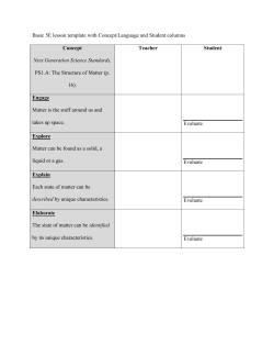 Basic 5E lesson template with Concept/Language and Student