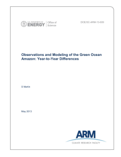 Observations and Modeling of the Green Ocean Amazon: Year