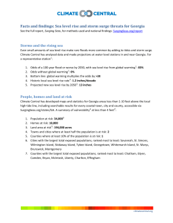 Facts and findings: Sea level rise and storm surge threats for Georgia
