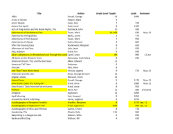 Approved Books List &ndash; as of January 2015