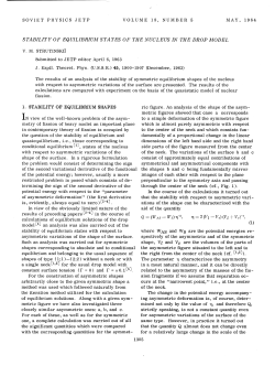 STABILITY OF EQUILIBRIUM STATES OF THE NUCLEUS IN THE