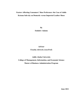 Factors Affecting Consumers` Shoe Preference: the Case of Addis