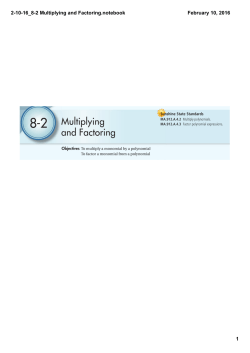 2-10-16_8-2 Multiplying and Factoring.notebook