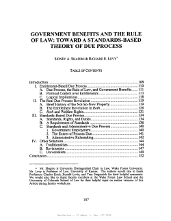 theory of due process - Wake Forest University
