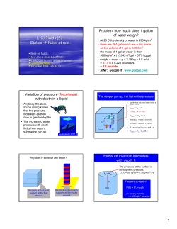 L 13 Fluids [2]: Statics &rarr; fluids at rest