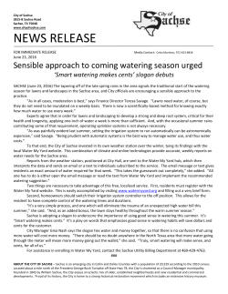 news release - City of Sachse
