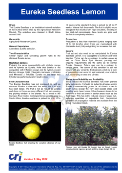CGACC - Cultivar Fact Sheet - About The Citrus Resource Warehouse
