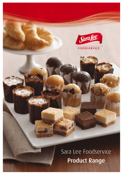 Sara Lee Foodservice Product Range