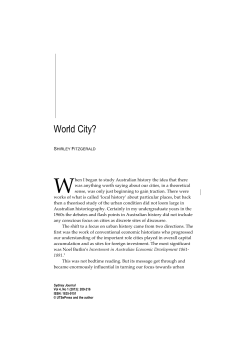 World City? - UTS ePRESS Journals