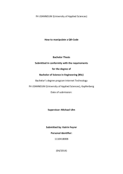 (University of Applied Sciences) How to manipulate a QR
