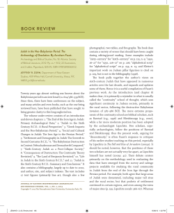 Review Article of Judah in the Neo&ndash;Babylonian