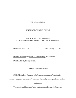 T.C. Memo. 2017-15 UNITED STATES TAX COURT NEIL S