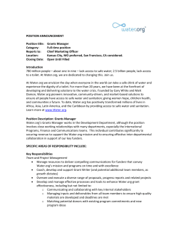 Job Description for Grants/Program Manager