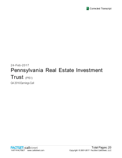 Pennsylvania Real Estate Investment Trust (PEI)