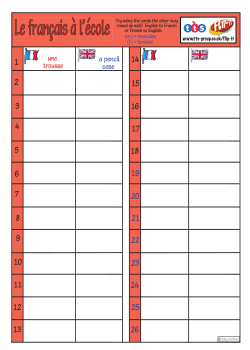 MF00760_Le francais a l`ecole. Worksheet.indd