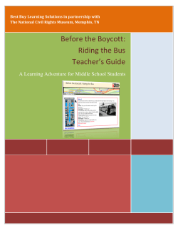 Teacher`s Guide - National Civil Rights Museum