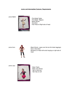 Junior and Intermediate Costume Requirements
