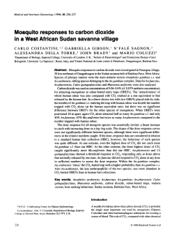 Mosquito responses to carbon dioxide in B West African Sudan