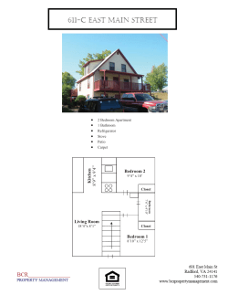 Living Room Bedroom 1 Bedroom 2 K itchen 8`9&rdquo; x 9`4&rdquo;