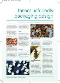 Insect unfriendly packaging design Mike Kelly Food Hygiene 17.1