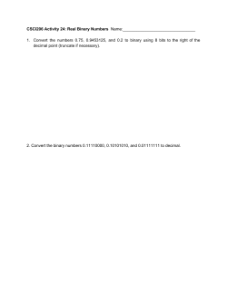 Floating point number worksheet