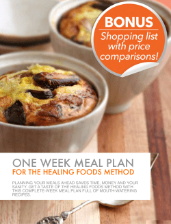 ONE WEEK MEAL PLAN - Thenourishedcaveman.com