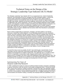 Technical Notes on the Design of the Strategic Leadership Type