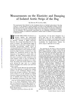 Measurements on the Elasticity and Damping of Isolated Aortic