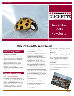 November 2016 Newsletter