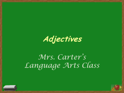 Adjectives - Moore Middle School