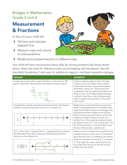 Unit 4 - The Math Learning Center