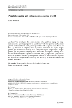 Population aging and endogenous economic growth | SpringerLink