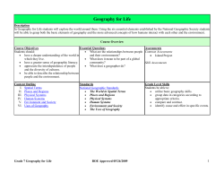 Geography for Life - Fairfield Public Schools