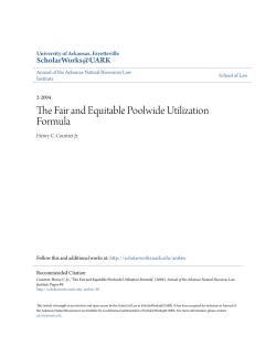 The Fair and Equitable Poolwide Utilization Formula