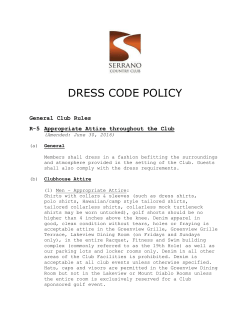 dress code policy - Serrano Country Club
