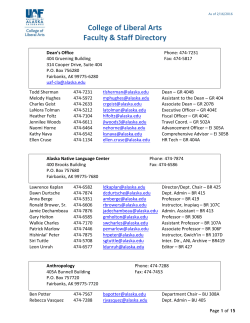 CLA Directory - University of Alaska Fairbanks