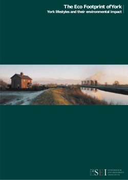 The Eco Footprint of York - Stockholm Environment Institute