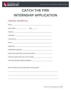 catch the fire internship application