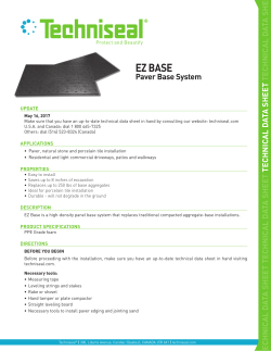 Technical data sheet / Directions