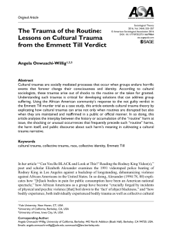The Trauma of the Routine: Lessons on Cultural Trauma from the