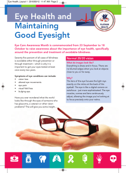 Eye Health and Maintaining Good Eyesight