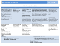 12th grade English: Curriculum Map