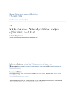 Spirits of defiance: National prohibition and jazz