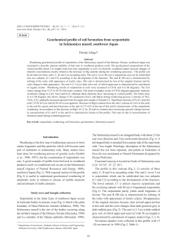 Geochemical profile of soil formation from serpentinite in