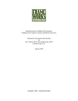 Simplifying Early Childhood Development
